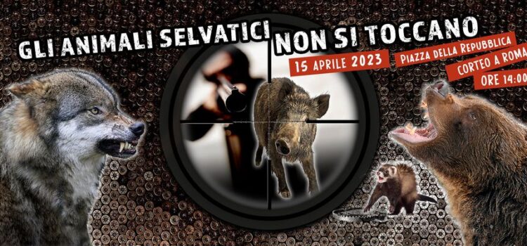 Corteo nazionale a Roma-gli animali selvatici non si toccano!